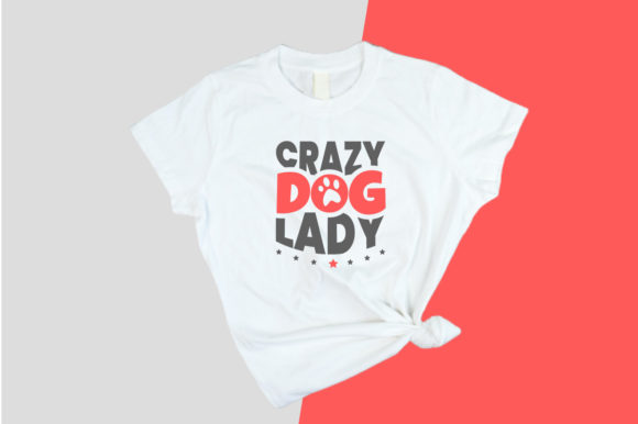 Crazy Dog Lady T-shirt Design
