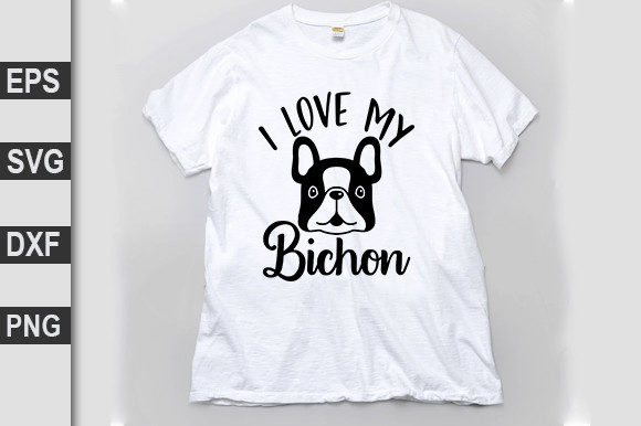 Dog SVG Design: I Love My Bichon