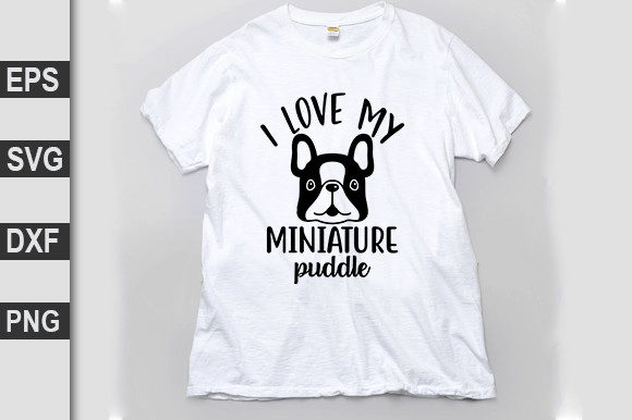 Dog SVG Design: I Love My Miniature